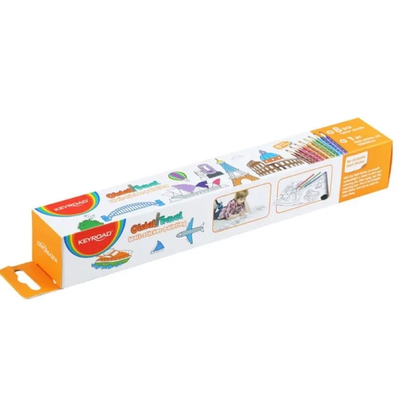 Rola hartie autocolant desene de colorat,model Travel,206x30 cm