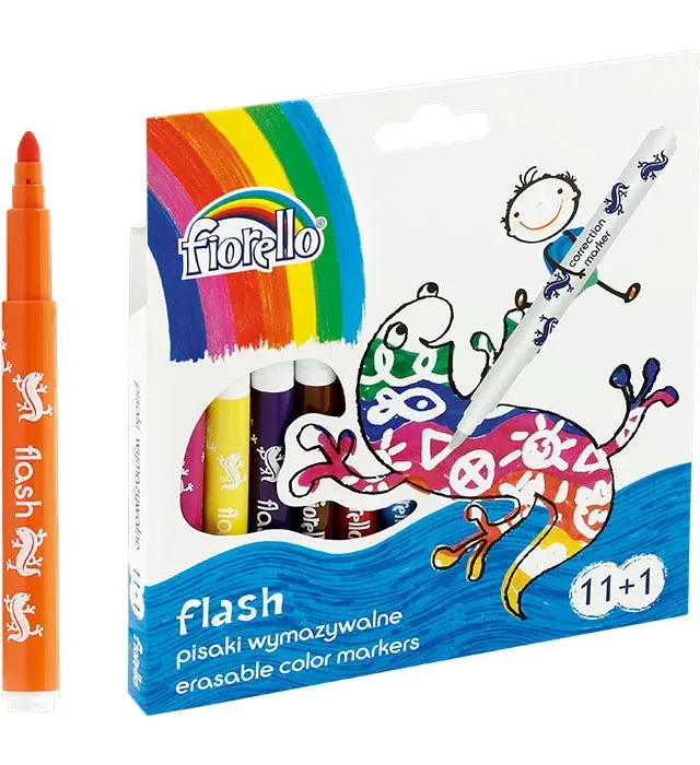 Carioca 11+1 culori Flash Erasable