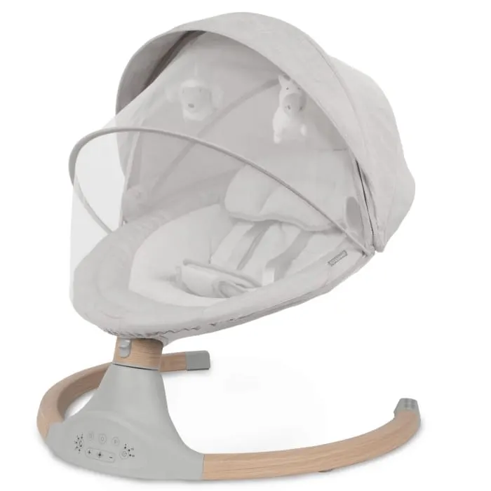 Leagan electric 2 in 1 Kidwell Luxi, sunete si jucarii, wooden light melange KID103089 — imaginea 2