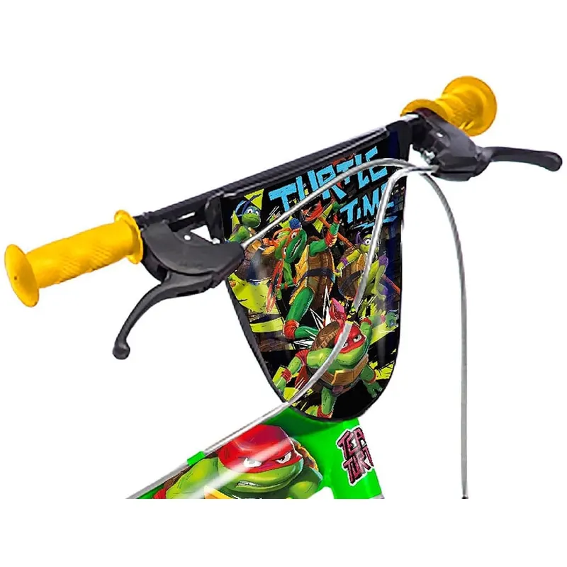 Bicicleta Copii Dino Bikes, Testoasele Ninja, 16 inch, sistem frana, verde/galben KID909507 — imaginea 3