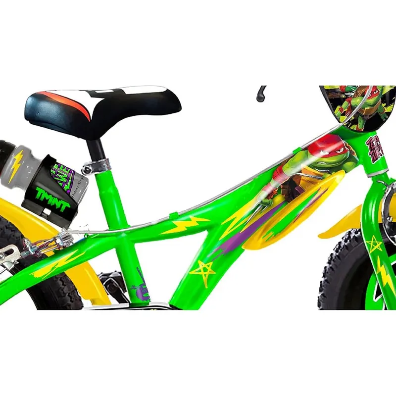 Bicicleta Copii Dino Bikes, Testoasele Ninja, 16 inch, sistem frana, verde/galben KID909507 — imaginea 4