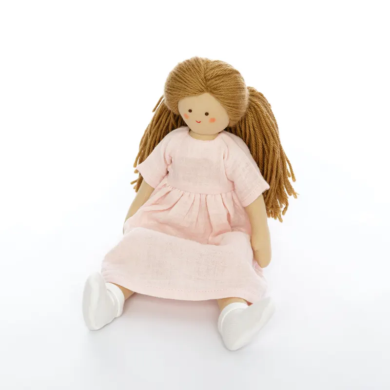 Twinkle Doll Muselina Roz, papusa textila, 35 cm — imaginea 2