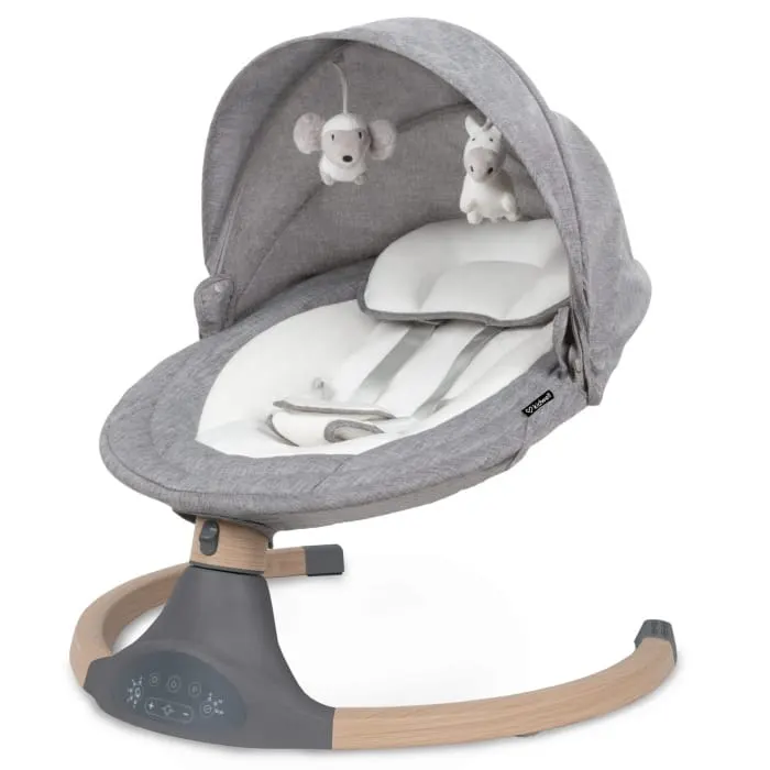 Leagan electric 2 in 1 Kidwell Luxi, sunete si jucarii, wooden dark melange KID103072