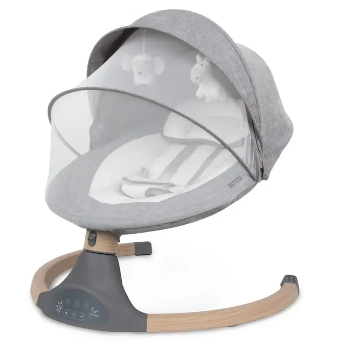 Leagan electric 2 in 1 Kidwell Luxi, sunete si jucarii, wooden dark melange KID103072 — imaginea 2