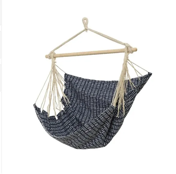 Hamac pliabil tip scaun, Albastru, 100x130 cm