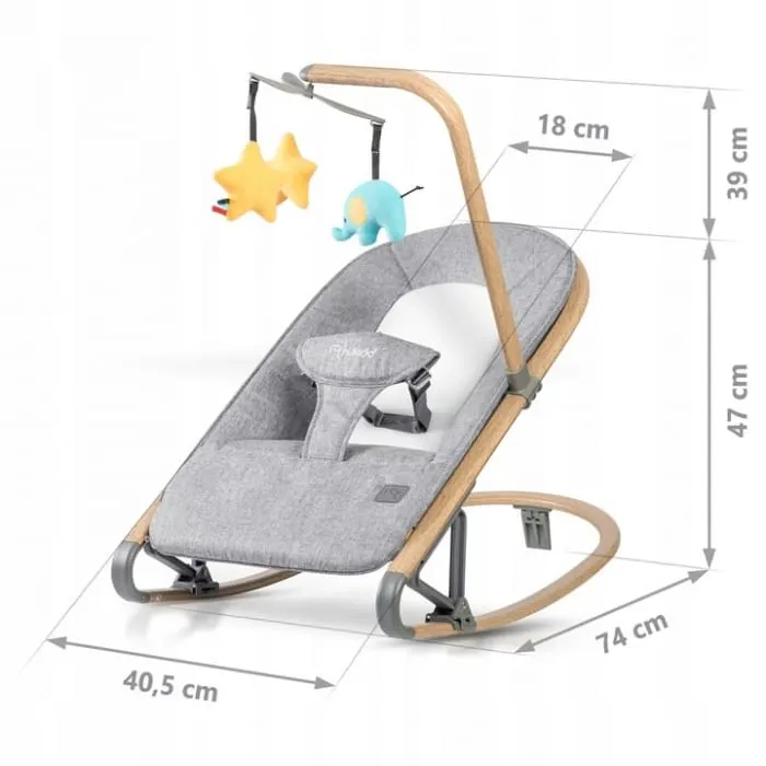 Balansoar 2 in 1 Nukido, jucarii, gri KID620356 — imaginea 3