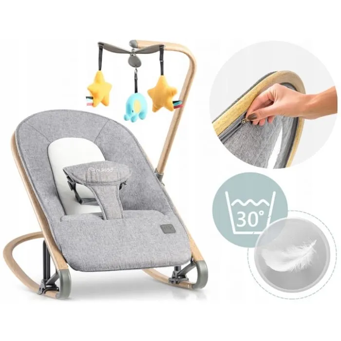 Balansoar 2 in 1 Nukido, jucarii, gri KID620356 — imaginea 5