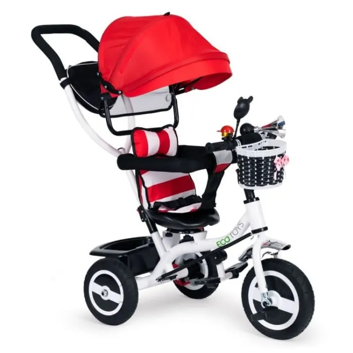 Tricicleta Ecotoys JM-066-9L, sezut rotativ, rosu KID063285