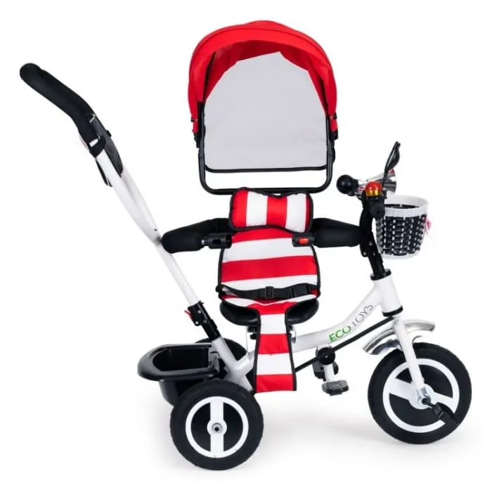 Tricicleta Ecotoys JM-066-9L, sezut rotativ, rosu KID063285 — imaginea 2