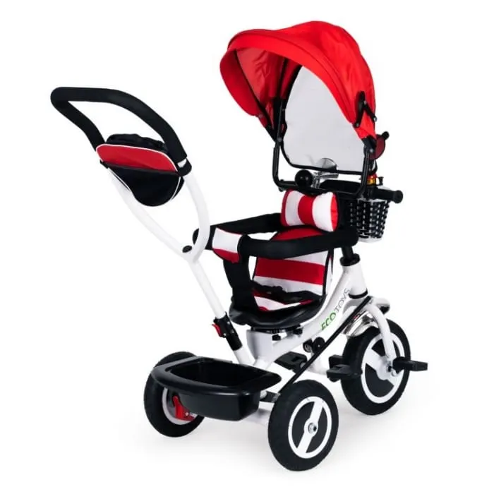 Tricicleta Ecotoys JM-066-9L, sezut rotativ, rosu KID063285 — imaginea 4
