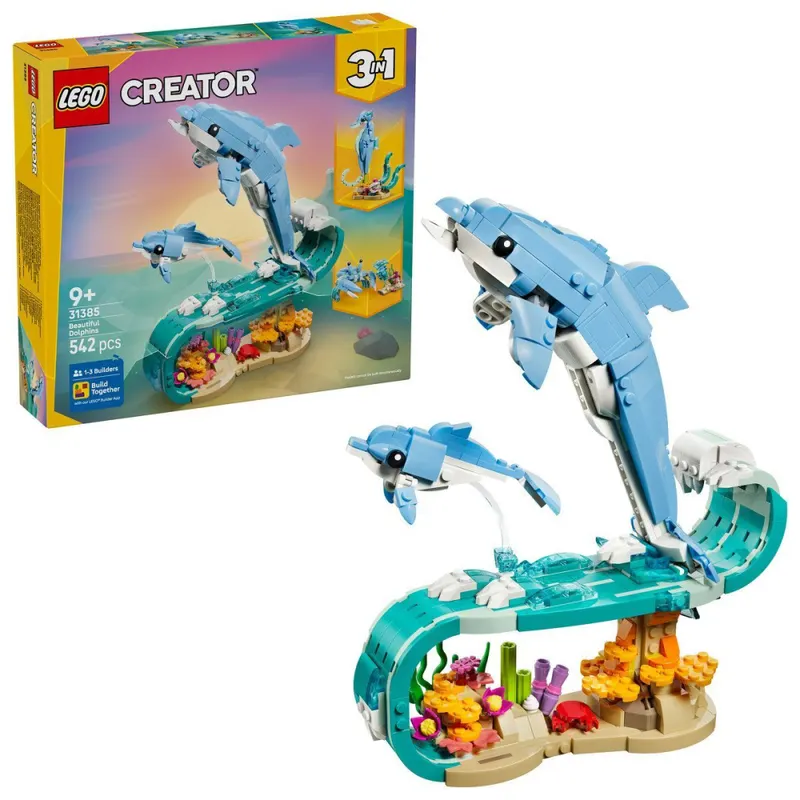 LEGO CREATOR ANIMALE MARINE DELFINI SUPERBI 31385