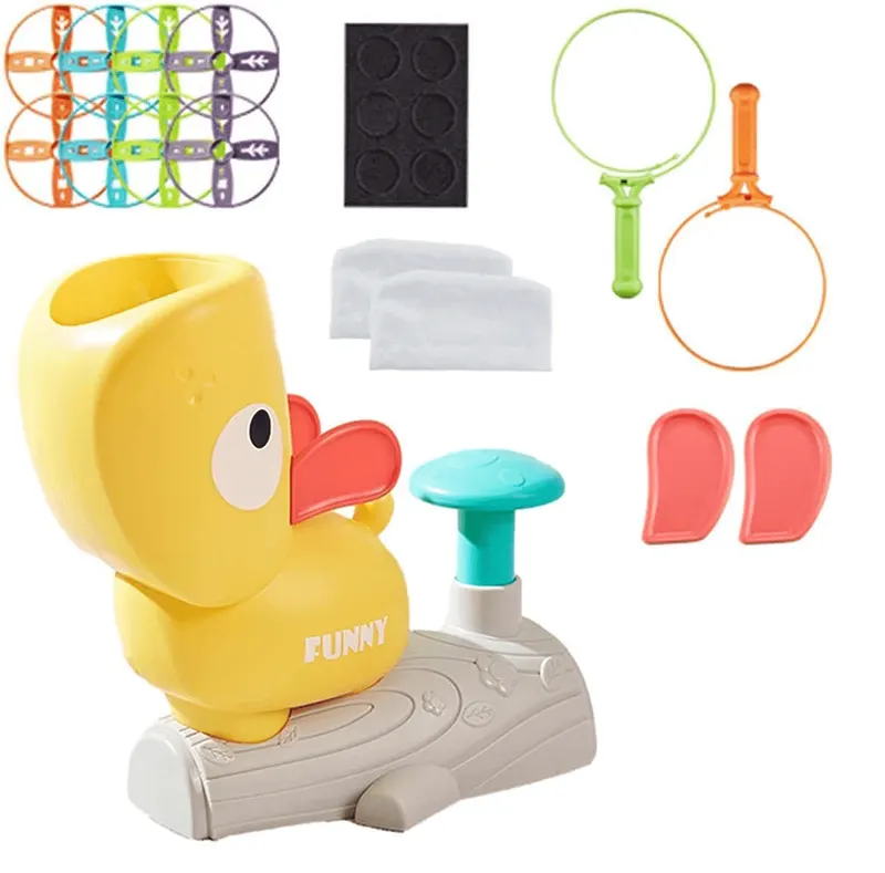 Set Interactiv Lansator de Discuri Rotative, Ratusca, 8 Discuri, Galben, 23x23x10 Cm, + 3 Ani