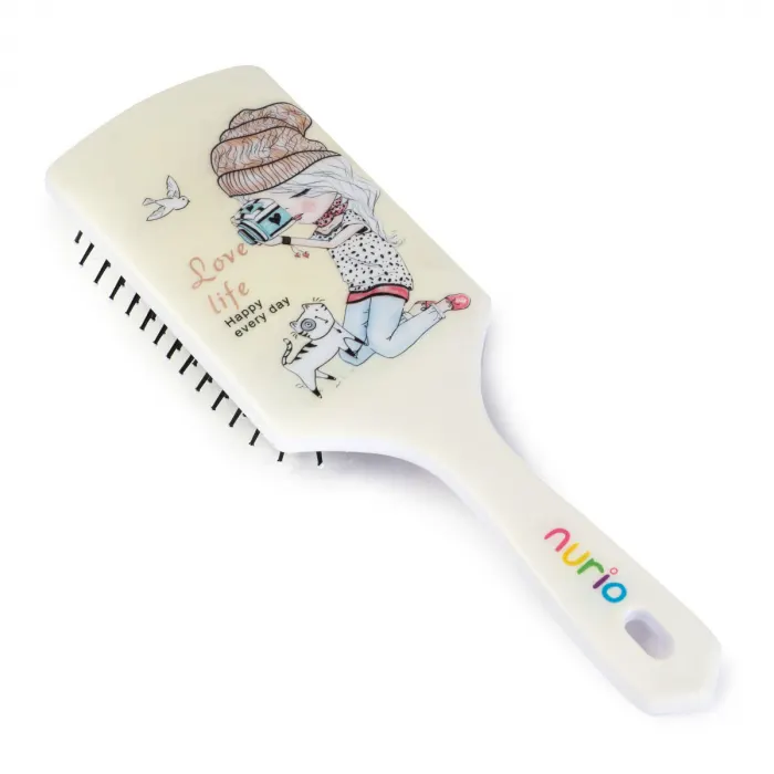 Perie de Par pentru Fetite Galben 23.5 cm