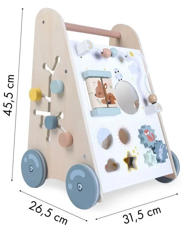Antemergator Ecotoys, lemn, activitati Montessori, multicolor KID000227 — imaginea 3
