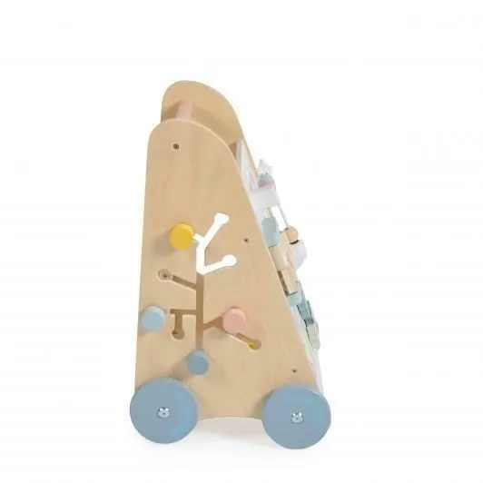 Antemergator Ecotoys, lemn, activitati Montessori, multicolor KID000227 — imaginea 4
