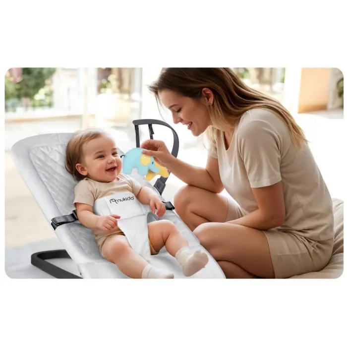 Balansoar 2 in 1 Nukido, jucarii, gri dechis KID620325 — imaginea 5