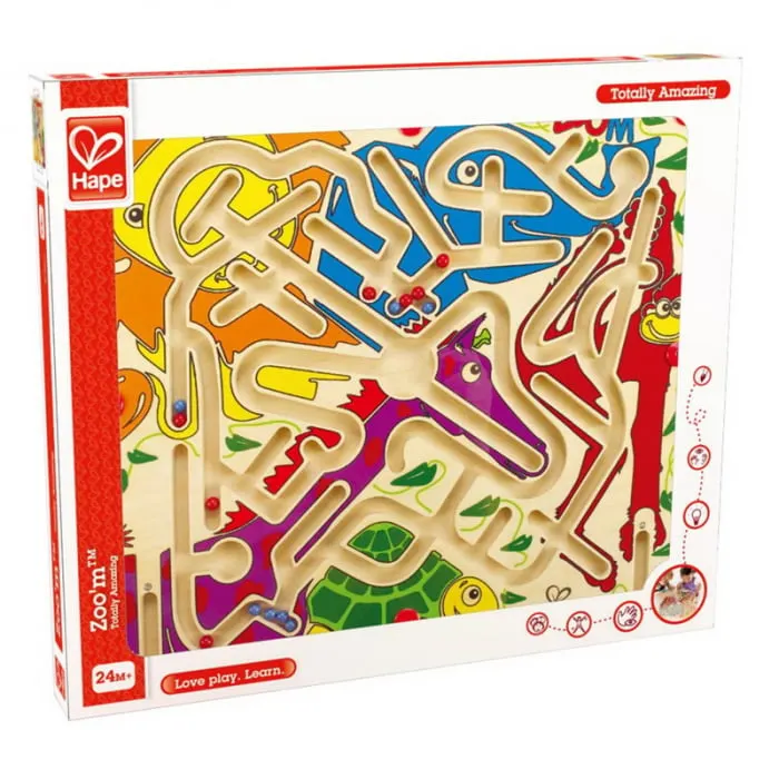 Hape Labirint Magnetic Zoo - Distractie la Dublu