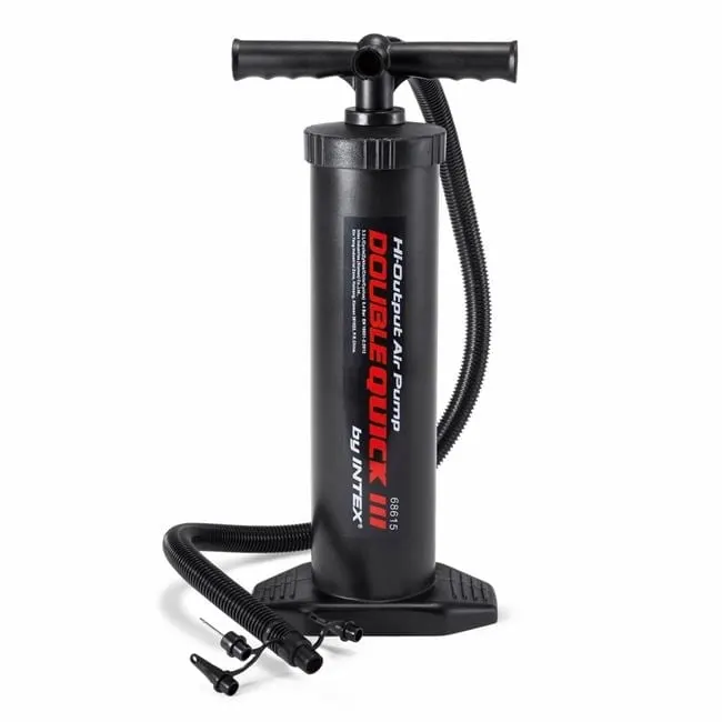 Pompa de umflat manuala cu dubla actiune,48 cm, Negru