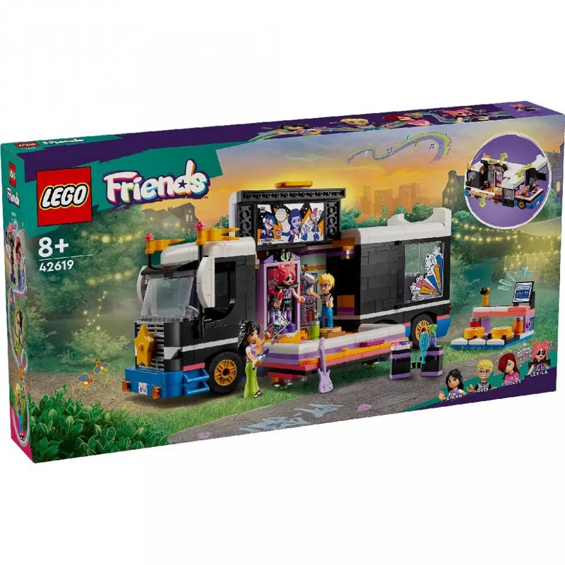 Lego Friends Autocar De Turneu Pentru Staruri Pop 42619