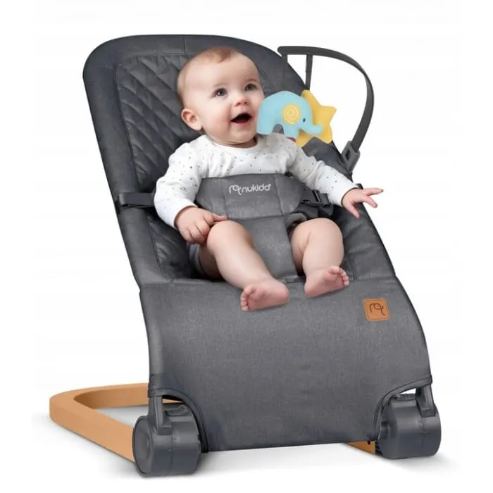 Balansoar 2 in 1 Nukido, jucarii, gri antracit KID620332
