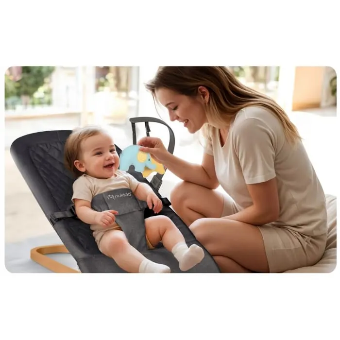 Balansoar 2 in 1 Nukido, jucarii, gri antracit KID620332 — imaginea 2