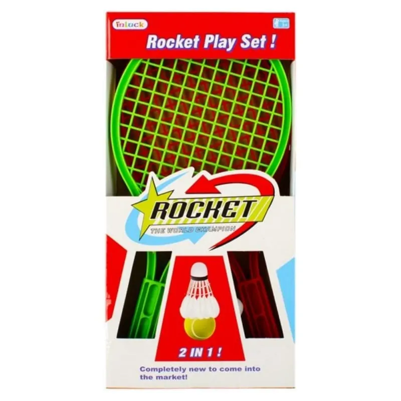 Set tenis copii cu 2 rachete, minge si fluture, 6+ ani