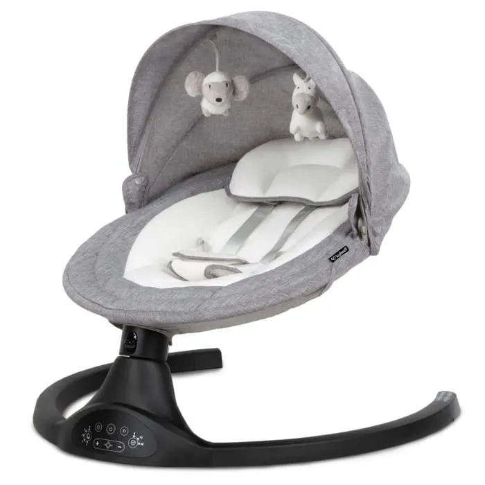 Leagan electric 2 in 1 Kidwell Luxi, sunete si jucarii, black dark melange KID105205
