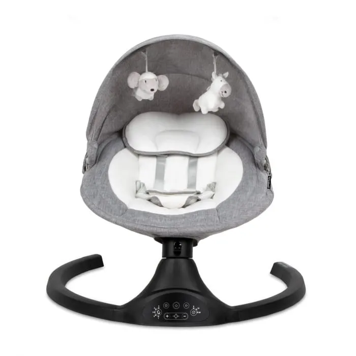 Leagan electric 2 in 1 Kidwell Luxi, sunete si jucarii, black dark melange KID105205 — imaginea 2