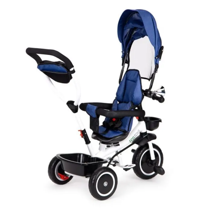 Tricicleta Ecotoys YM-BT-2, scaun rotativ, albastru KID970025 — imaginea 2