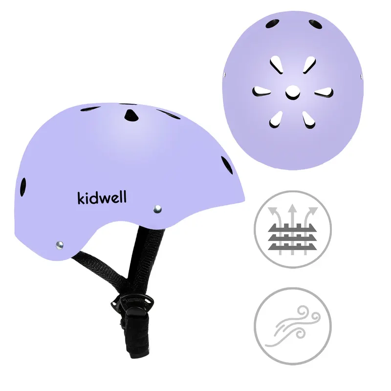 Casca bicicleta copii Kidwell Orix II, curele reglabile, orificii aerisire, violet KID707919 — imaginea 5