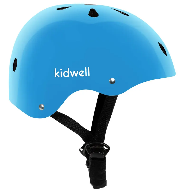 Casca bicicleta copii Kidwell Orix II, curele reglabile, orificii aerisire, albastru KID707889 — imaginea 3