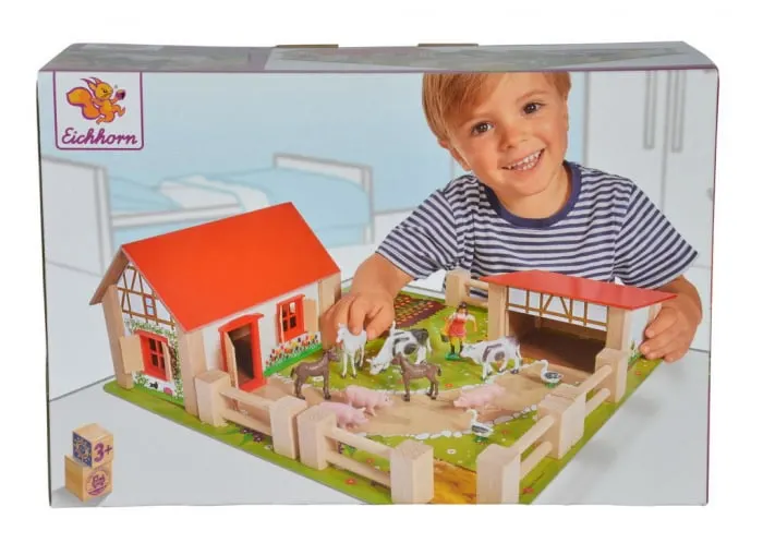 Ferma 38x35 cm cu 21 de Accesorii Jucarie pentru Jocuri de Rol