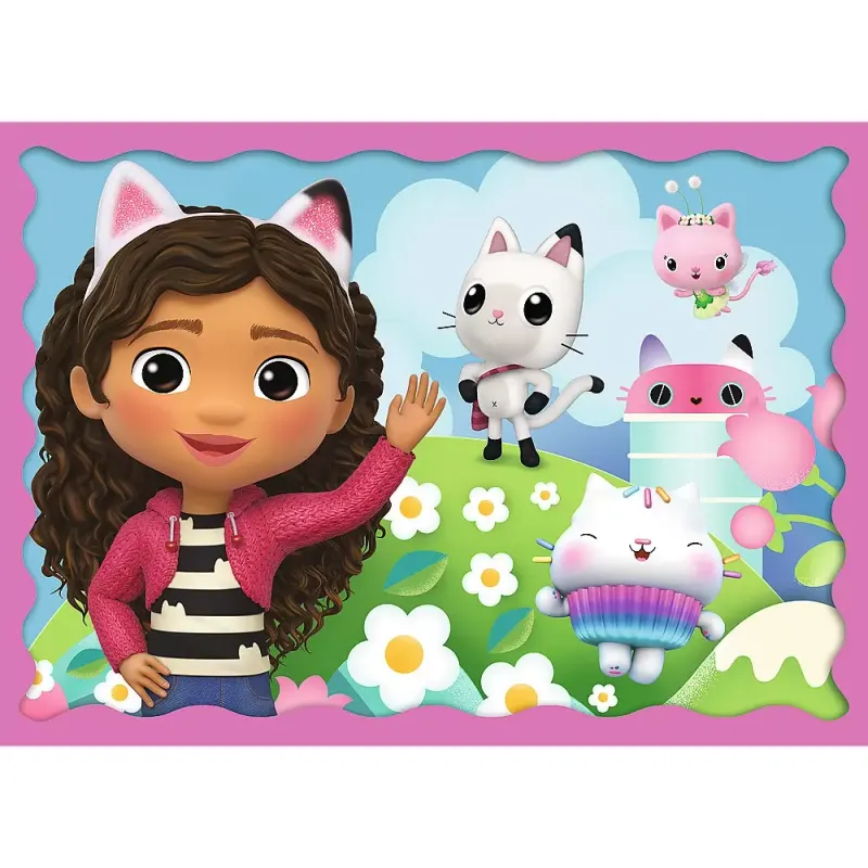Puzzle Trefl 4 in 1, Gabbys Dollhouse, aventurile lui Gabby KID346206 — imaginea 2