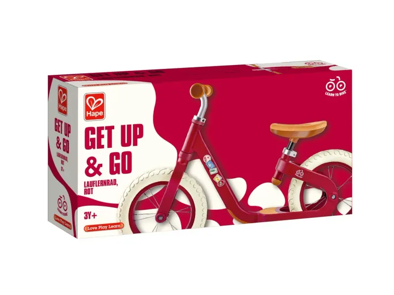 Bicicleta copii Hape, echilibru, fara pedale, rosu KID035638 — imaginea 2