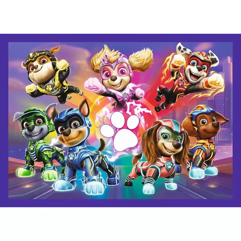 Puzzle Trefl 4 in 1, Patrula Catelusilor, mighty movie eroii KID346213 — imaginea 2