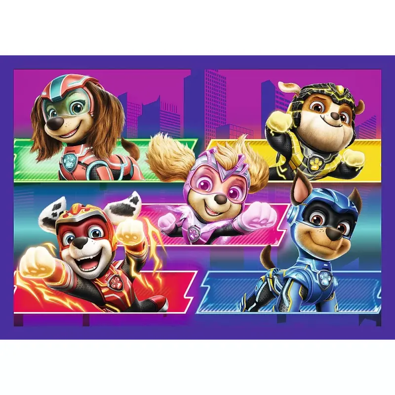 Puzzle Trefl 4 in 1, Patrula Catelusilor, mighty movie eroii KID346213 — imaginea 3