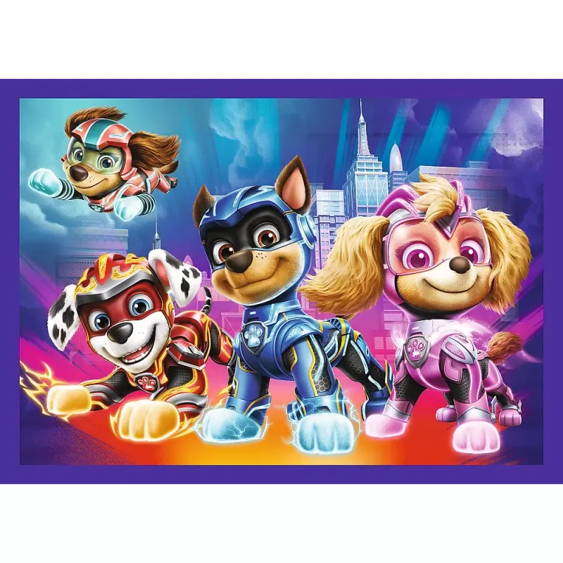 Puzzle Trefl 4 in 1, Patrula Catelusilor, mighty movie eroii KID346213 — imaginea 4