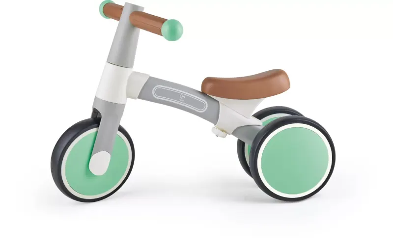 Bicicleta copii Hape, echilibru, fara pedale, 3 roti, verde KID033955