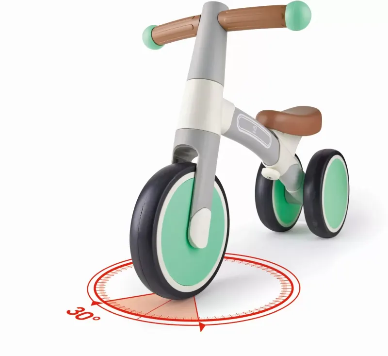 Bicicleta copii Hape, echilibru, fara pedale, 3 roti, verde KID033955 — imaginea 2