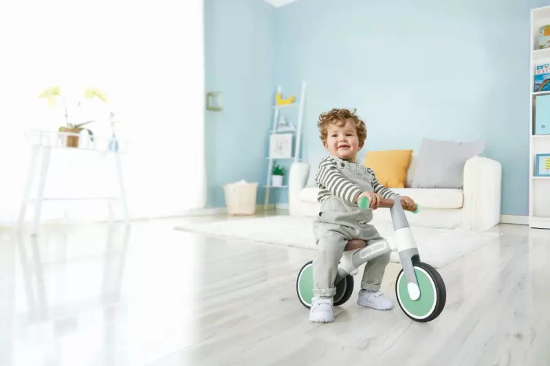 Bicicleta copii Hape, echilibru, fara pedale, 3 roti, verde KID033955 — imaginea 3