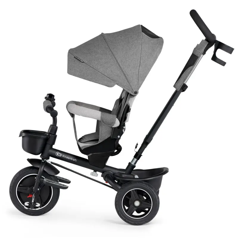 Tricicleta Kinderkraft Spinstep, scaun reversibil, pliabila, gri KID916511 — imaginea 4