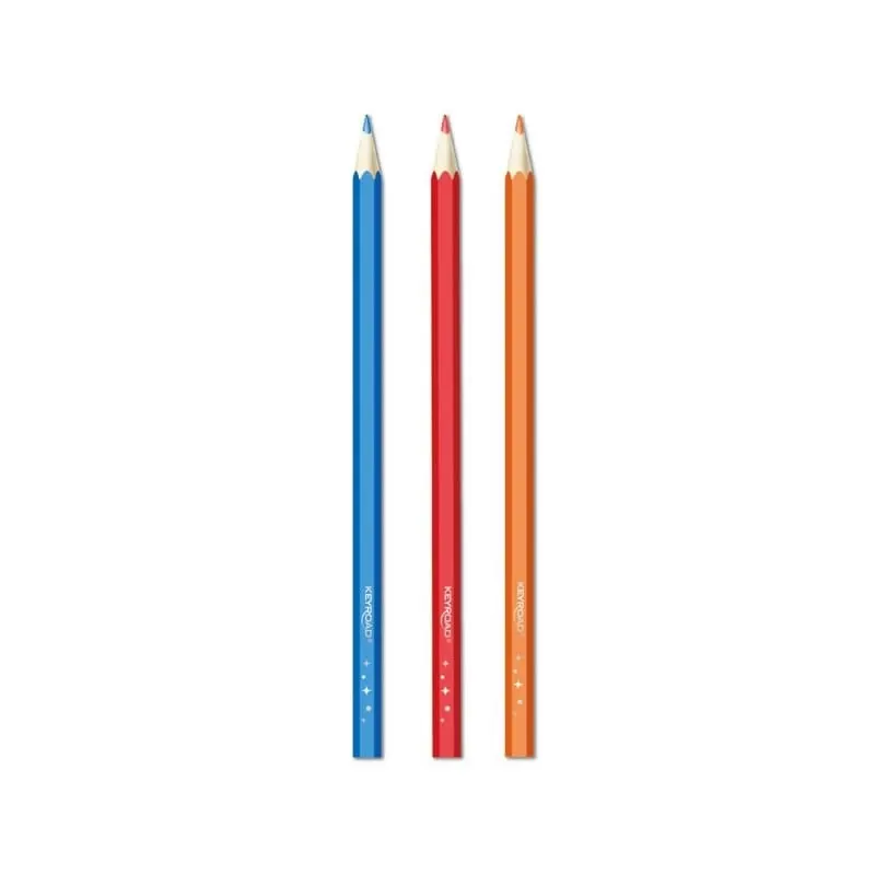 Creioane colorate Keyroad hexagonale, 12 culori set, mina 2.9 mm