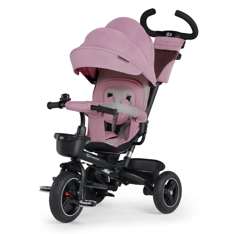 Tricicleta Kinderkraft Spinstep, scaun reversibil, pliabila, roz KID916528