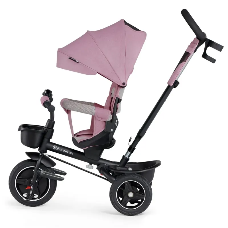 Tricicleta Kinderkraft Spinstep, scaun reversibil, pliabila, roz KID916528 — imaginea 4