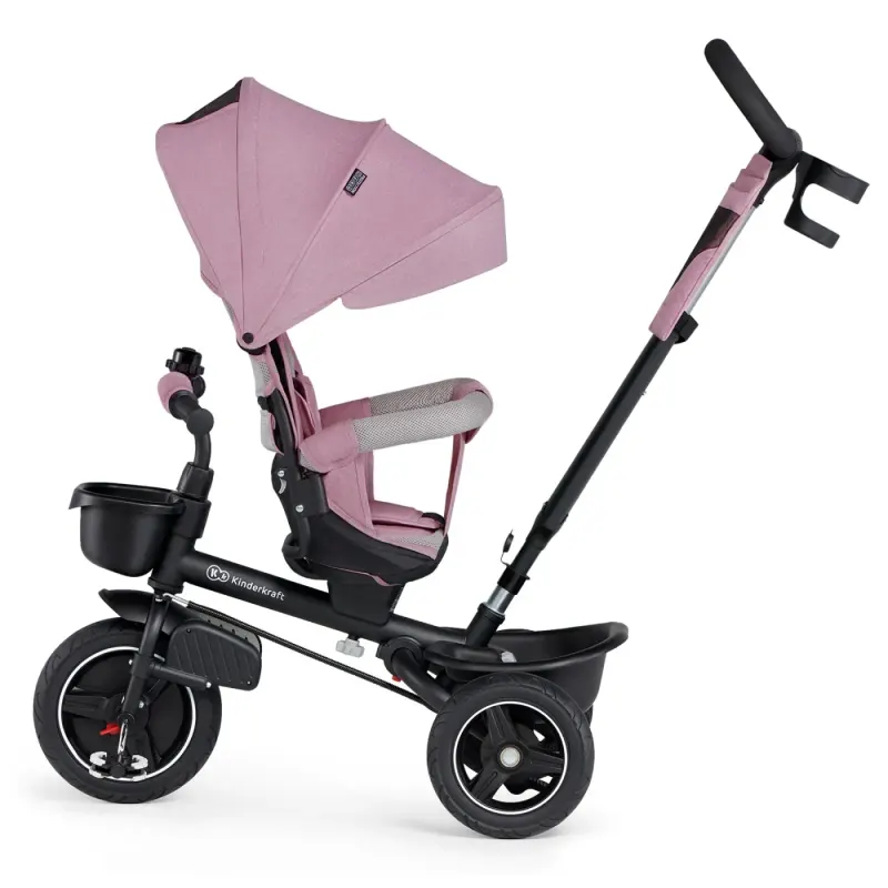 Tricicleta Kinderkraft Spinstep, scaun reversibil, pliabila, roz KID916528 — imaginea 5