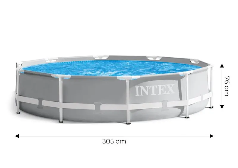 Piscina cu cadru metalic Intex 26702, rotunda, 305x76 cm, pompa filtrare inclusa KID414270 — imaginea 3