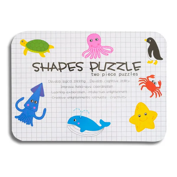 Puzzle din Lemn din Doua Piese in Cutie Metalica