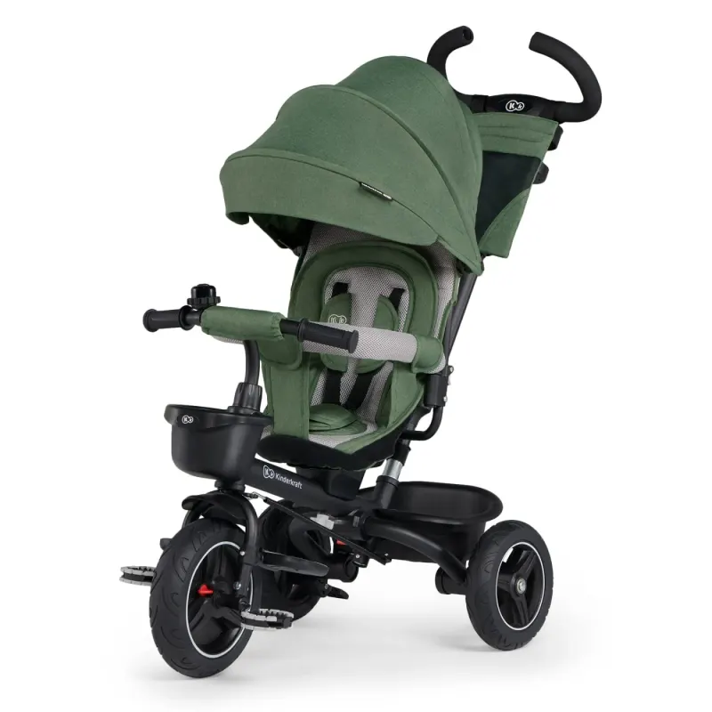 Tricicleta Kinderkraft Spinstep, scaun reversibil, pliabila, verde KID916535