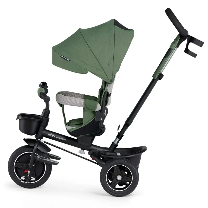 Tricicleta Kinderkraft Spinstep, scaun reversibil, pliabila, verde KID916535 — imaginea 4