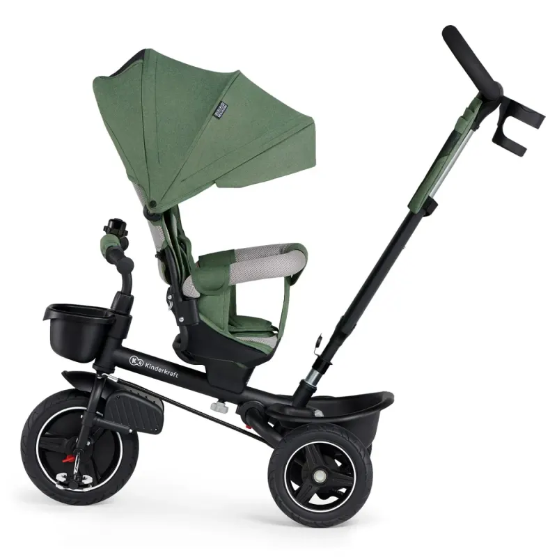 Tricicleta Kinderkraft Spinstep, scaun reversibil, pliabila, verde KID916535 — imaginea 5